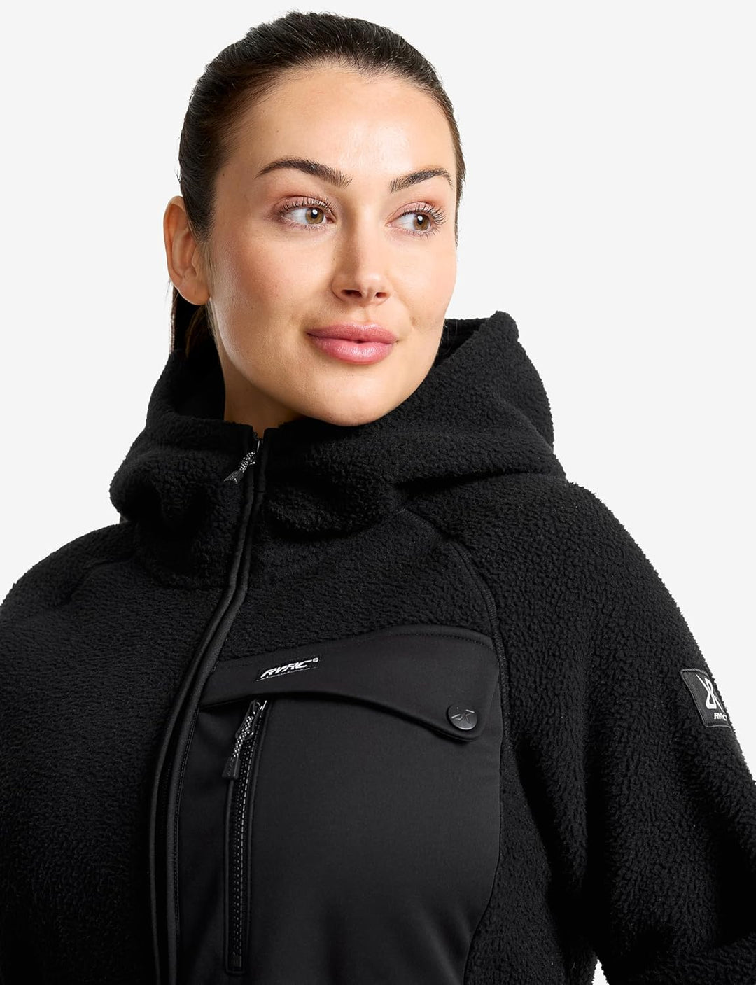 RevolutionRace Sherpa Hoodie für Damen, Outdoor Fleecejacken perfekt für Wanderungen und Outdoor-Abe