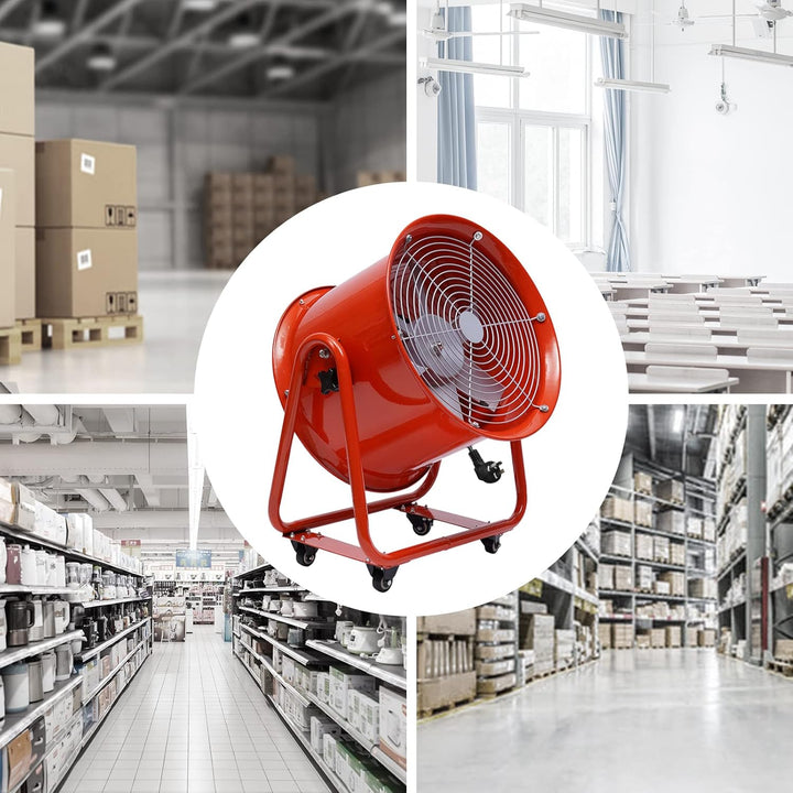 czyuRachel Industrielüfter, 220v 1100w Bodenventilator Tragbarer Ventilator Hallenlüfter Ø 47cm Indu