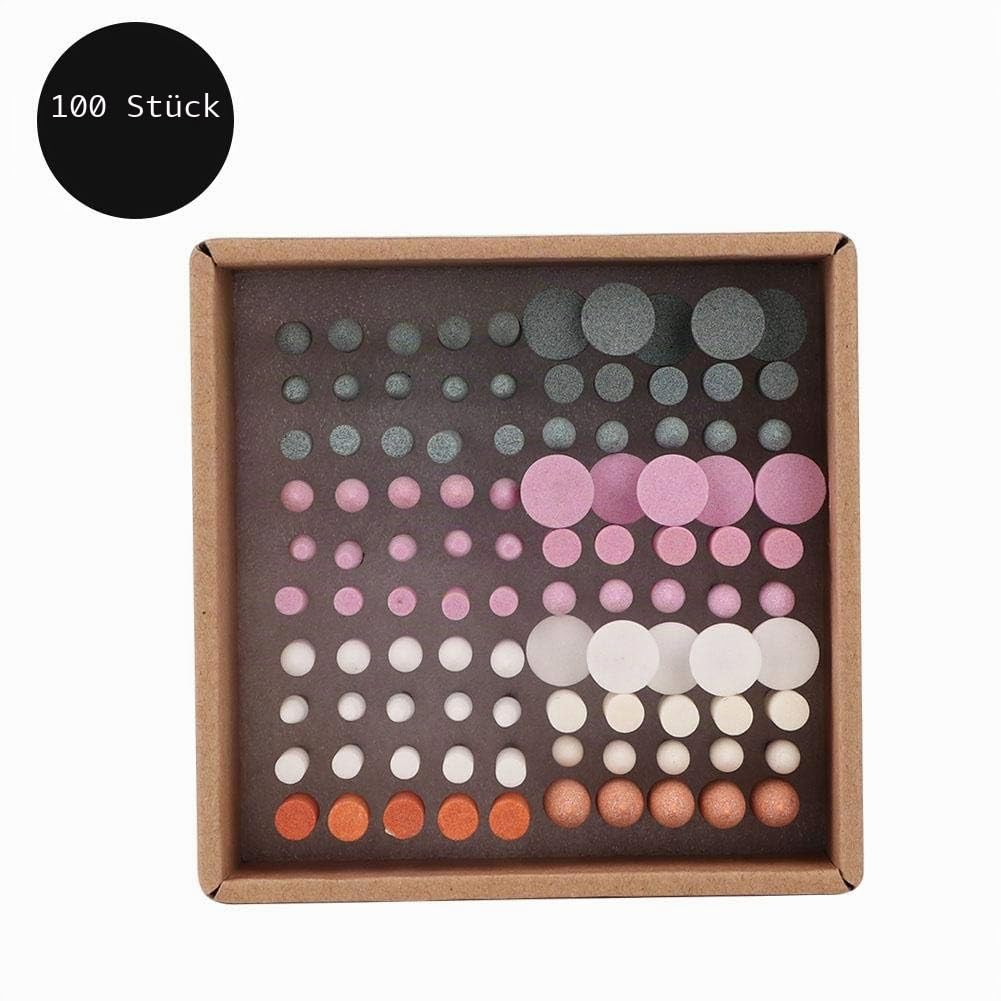 100Pcs Schleifkörper Schleifkopf, Nagelfräser Bits, Berufsnagel Bohrer Stellten Maniküre Pediküre Na