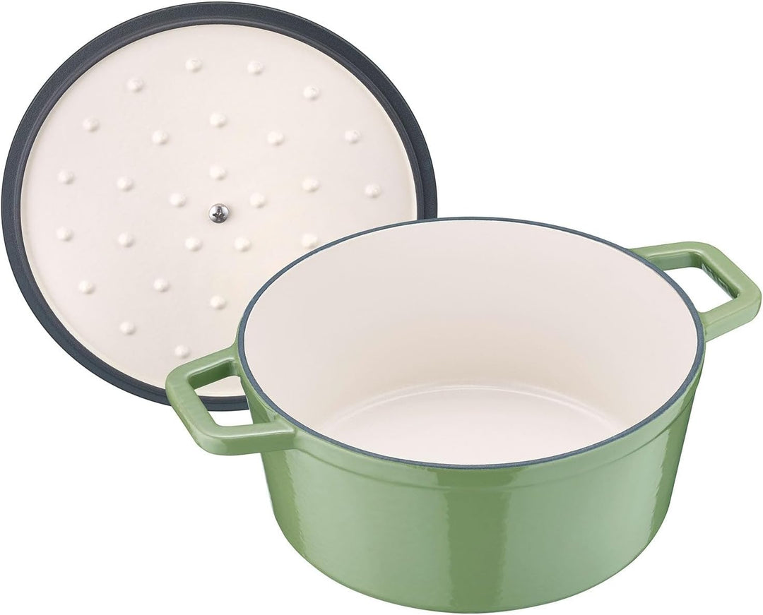 Berndes Bräter B.iron 3,75L mit Deckel - 24 cm - Gusseisen mit Emaillebeschichtung - Kochtopf zum Sc