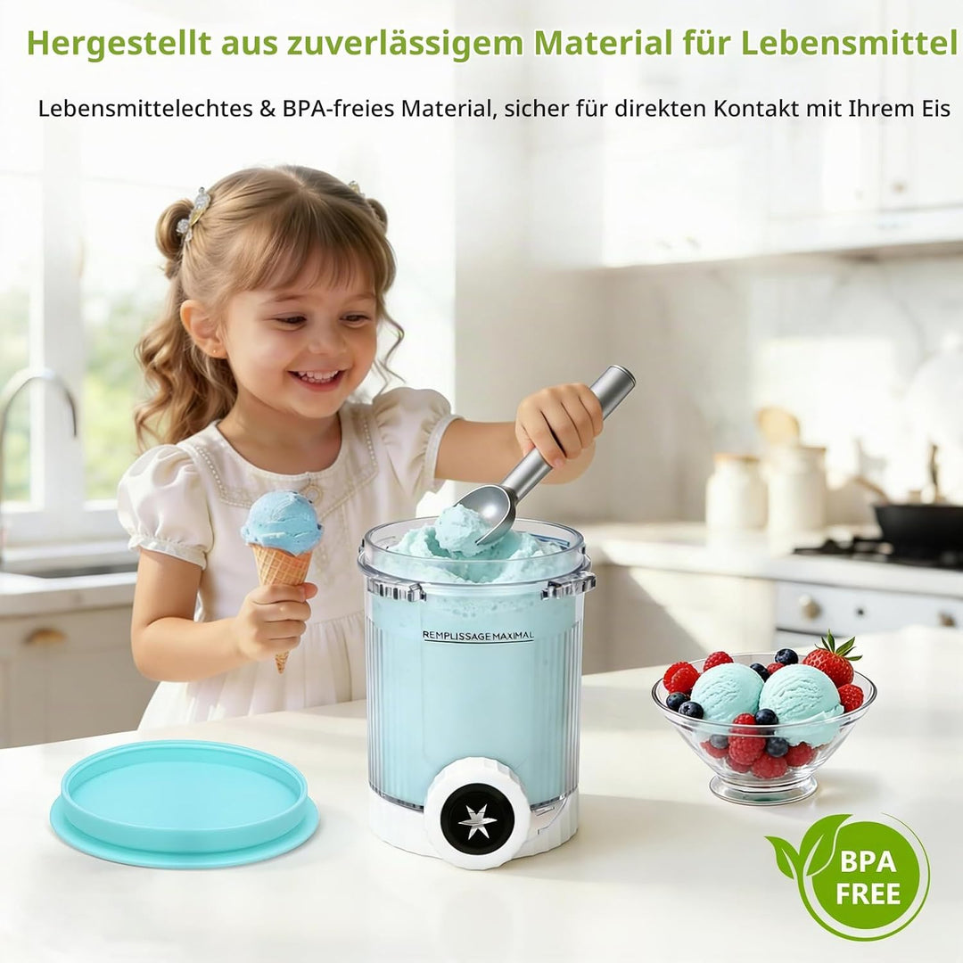 4 Stück Behälter für Ninja Swirl CREAMi,480 ml Creami Tubs Kompatibel mit Ninja CREAMi Softeismaschi