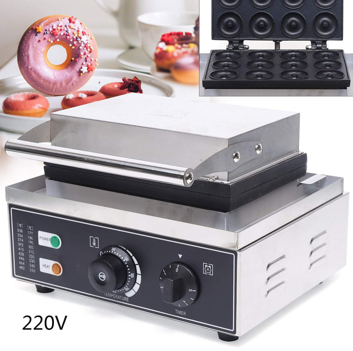 Donut Maker Maschine Kommerzielle Nutzung|Antihaft 220V Elektrische 12pcs Donut Backmaschine|1500KW