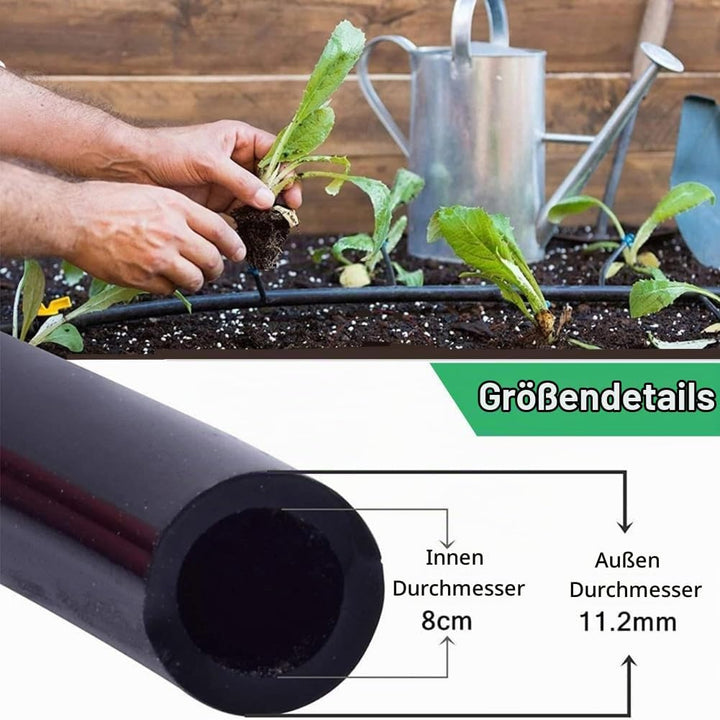 10 Mt Bewässerung Rohr Bewässerungsschlauch 8 / 11mm Garten Tropf PVC Rohr Bewässerung Bewässerungss