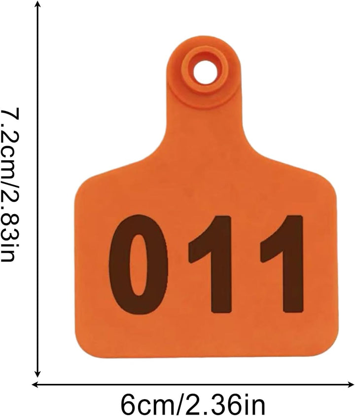 Ear Tags Cattle, Numbered Cattles Ears Tags 1-100, Soft Animal Identification Tool, Sturdy Farm Tagg