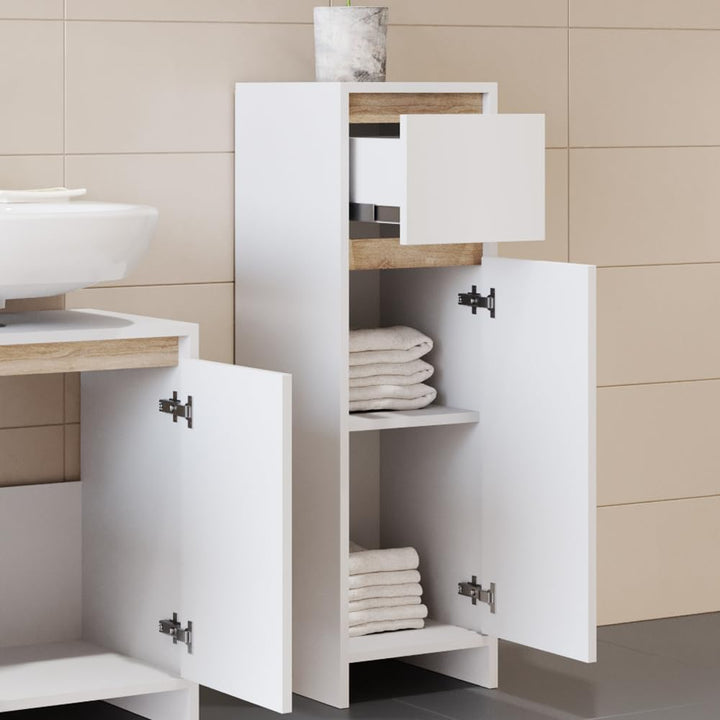 Vicco Midischrank Emma, Weiss/Sonoma, 30 x 95 cm Midi-Schrank, Midi-Schrank