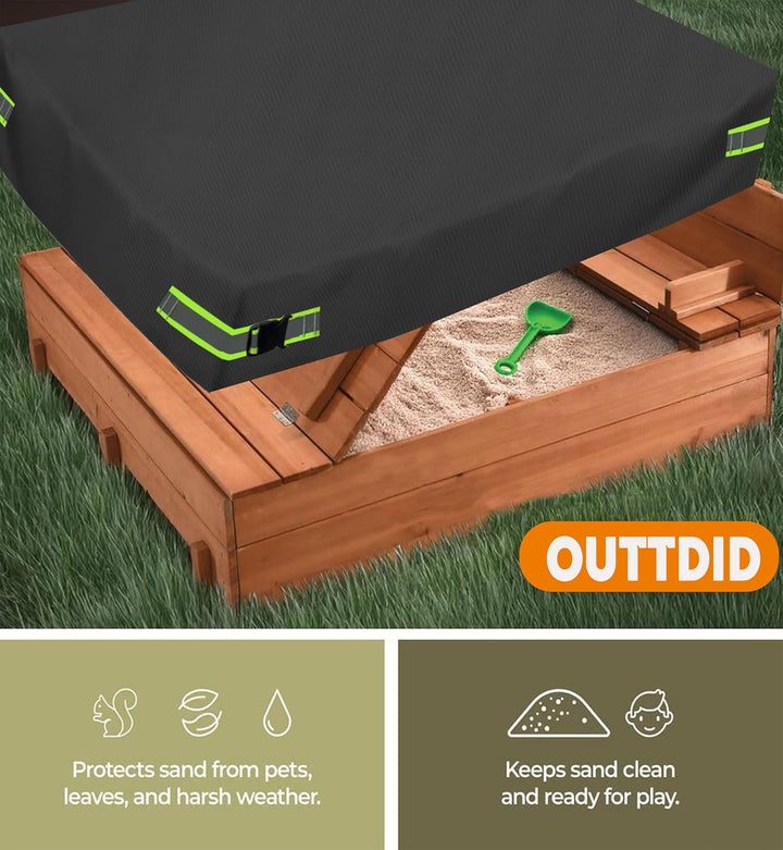 Sandkasten Abdeckung, Square Sandkastenabdeckung, Outdoor Garden 420D Oxford-Tuch Wasserdicht, Windd