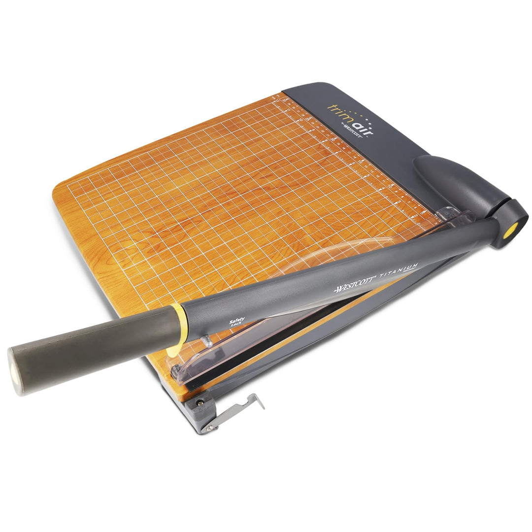 Westcott 30,5 cm Trimair Titanholz Guillotine-Papierschneider mit antimikrobiellem Schutz, Schwarz 3
