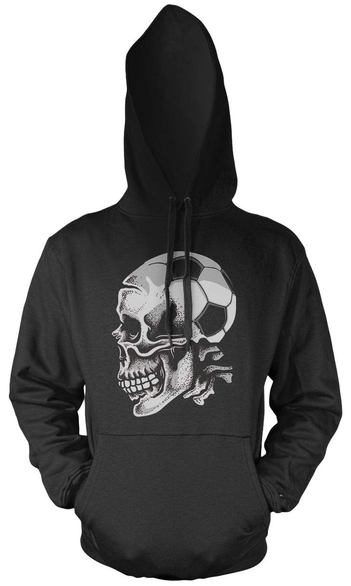 Sport Skull Fussball Männer und Herren Kapuzenpullover | Sport Totenkopf, S