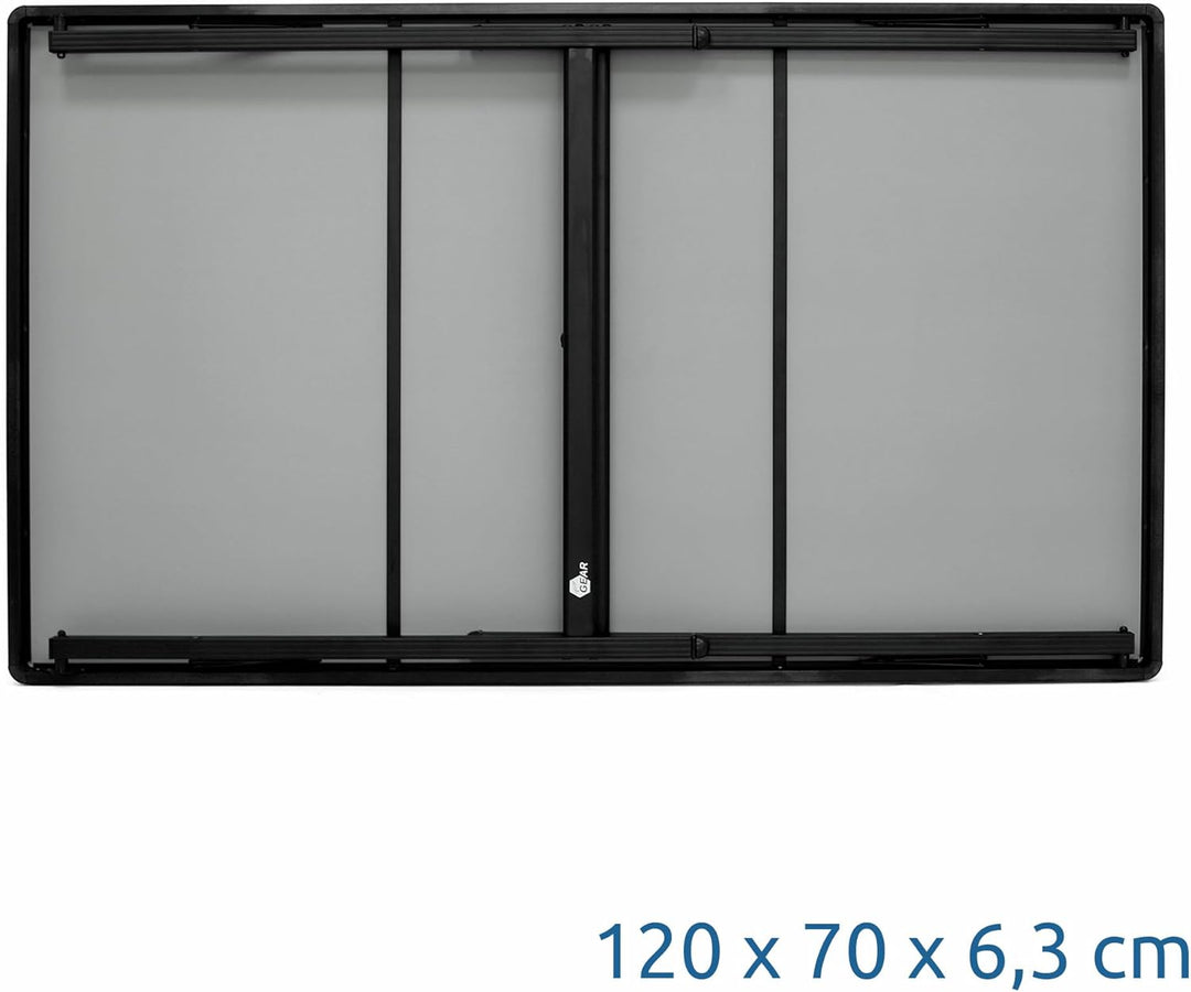 your GEAR Campingtisch Tivoli XL – Klapptisch 120x70 cm, 70 cm Höhe – Wasserfester, langlebiger Alum