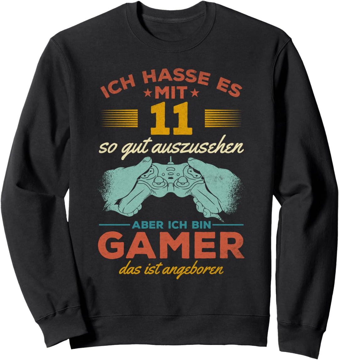 Gamer 11 Jahre Geburtstag Zocken 11. Geburtstag Video Gaming Sweatshirt