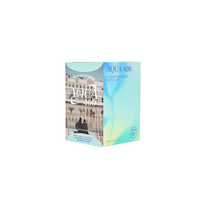 RETOCOLOR Aqua 400 35 mm Farbnegativfilm, 27EXP, ISO400, C-41 Verarbeitung, DX-codiert, Retro-Farbe,
