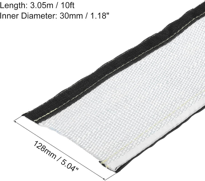 QUARKZMAN 1.5mm Dicke Aluminiumfolie Hitzeschutzschlauch 30mm Innendurchmesser Hitzeschutz Aluminium