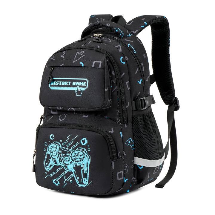 Amythe Schulrucksack Jungen Teenager, Schultasche Kinder mit Reflektoren für 1. bis 4. Klasse, Leuch