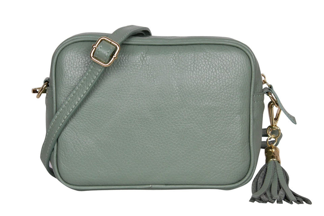 AmbraModa GLX8 - Damen Handtasche Umhängetasche Schultertasche Handytasche aus genarbtem Rindsleder