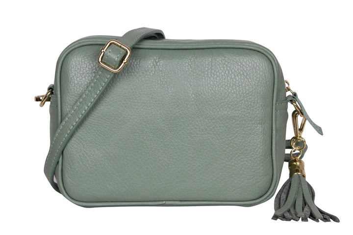 AmbraModa GLX8 - Damen Handtasche Umhängetasche Schultertasche Handytasche aus genarbtem Rindsleder