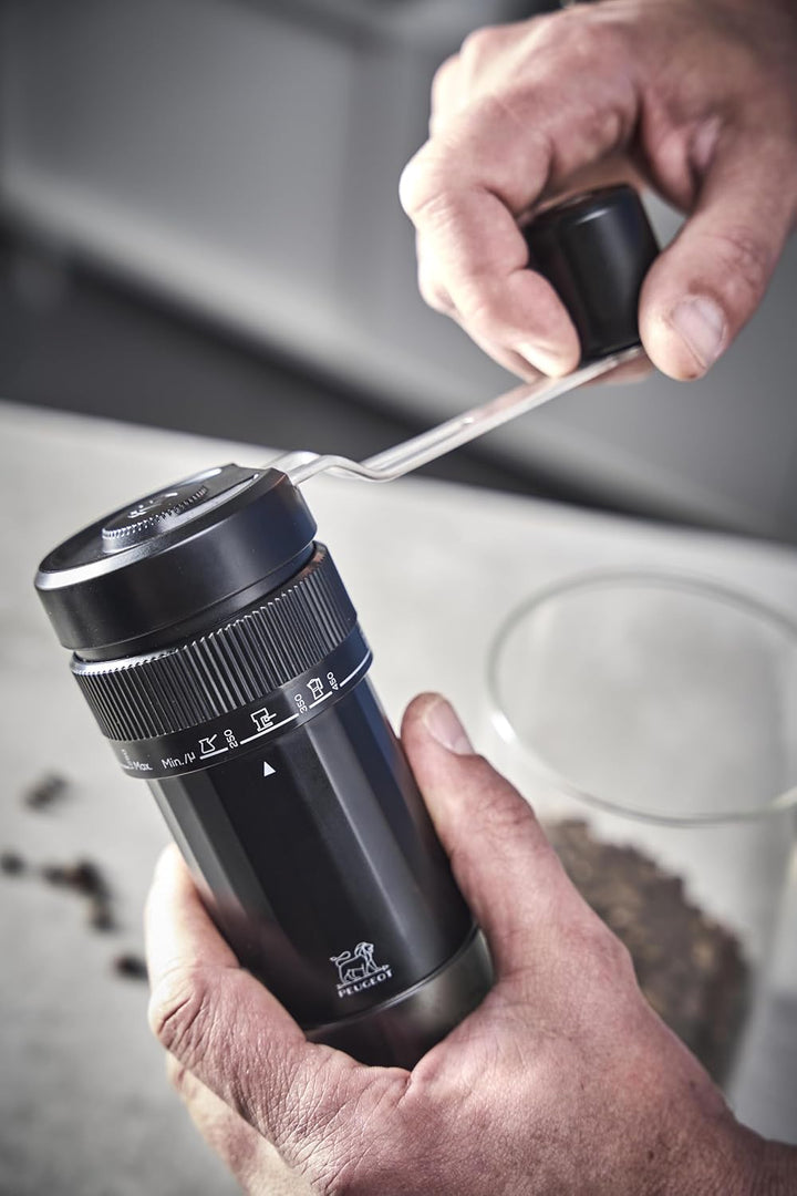 PEUGEOT - Manuelle Kaffeemühle Presto - 6 u'Select Mahlgradeinstellungen - Stahlmechanismus - Elegan