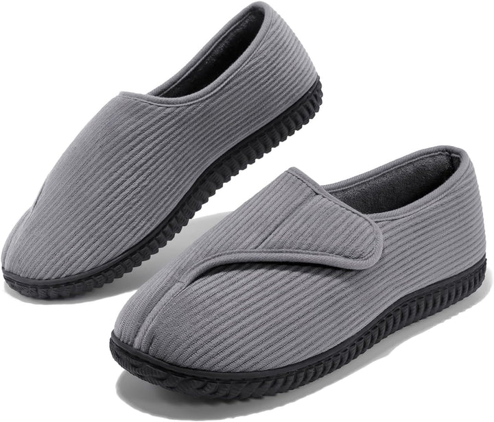 Git-up Herren Diabetiker Hausschuhe Schuhe Arthritis Ödem Verstellbare Verschluss Memory Foam Haussc