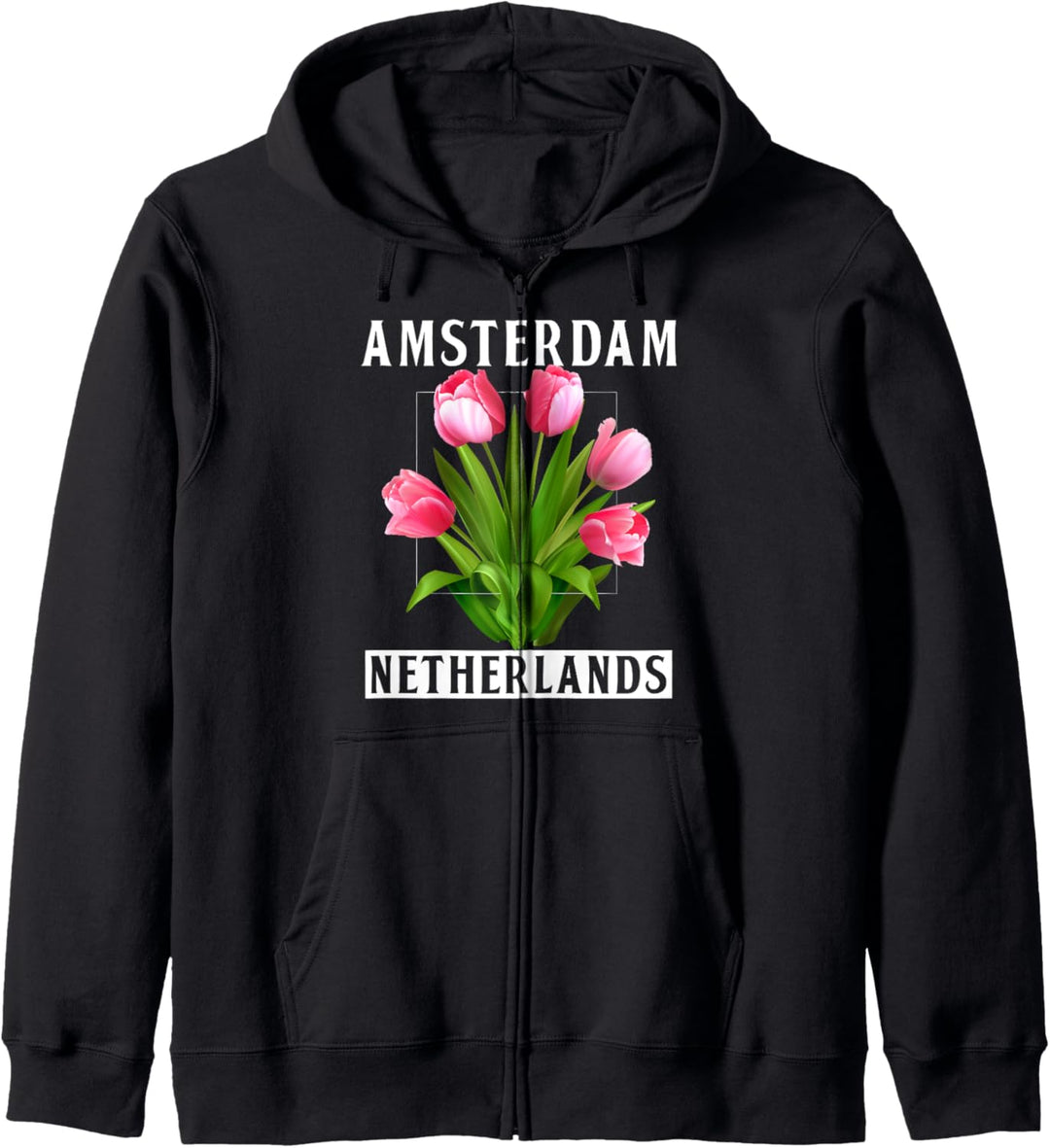 Amsterdam Niederlande Tulpen Blume Kapuzenjacke