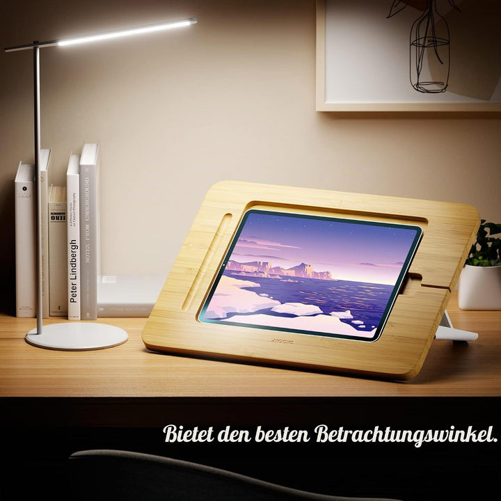 AFOOYO Tablet-Zeichenständer aus Holz, verstellbar, 5 Winkel, für Laptop, Buchleseständer, kompatibe