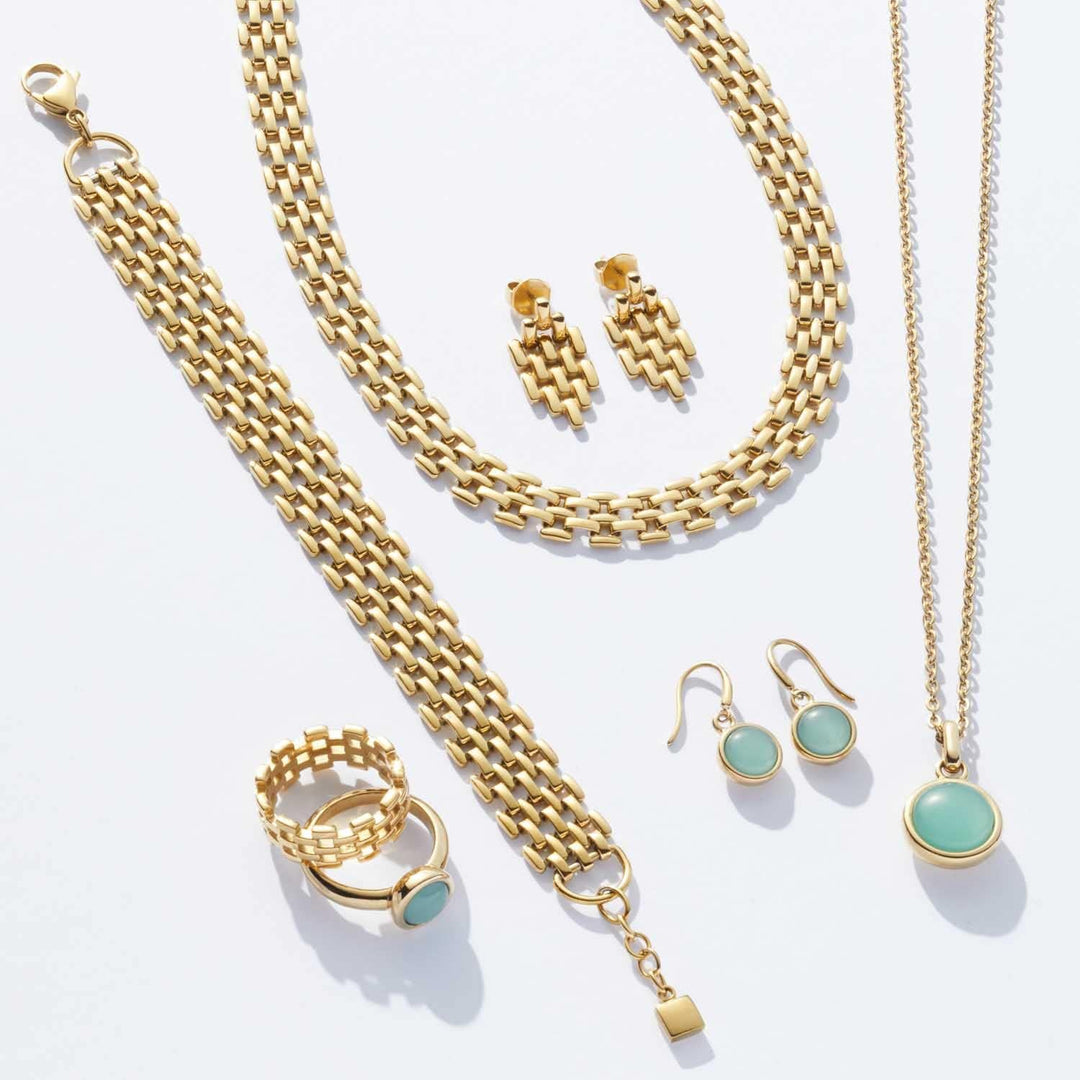 Leonardo Jewels Milanese Halskette, Kette aus Edelstahl, gold, Statement-Kette, 40-47 cm Länge, Bric