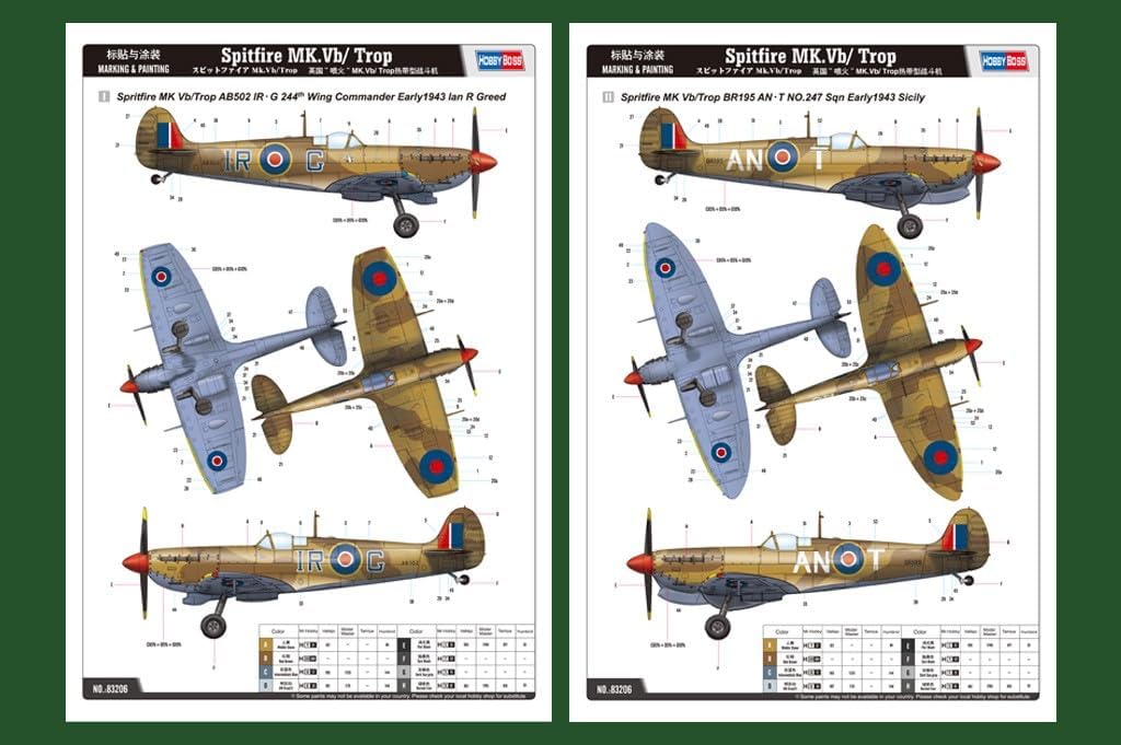 Hobby Boss 83206 Modellbausatz Spitfire Mk.Vb/ Trop