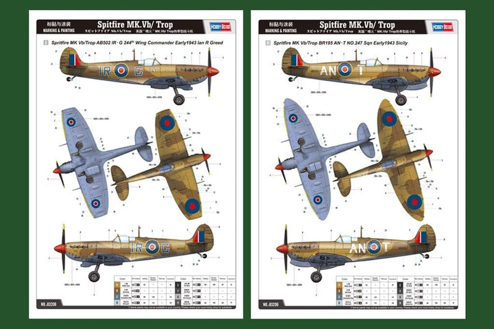Hobby Boss 83206 Modellbausatz Spitfire Mk.Vb/ Trop