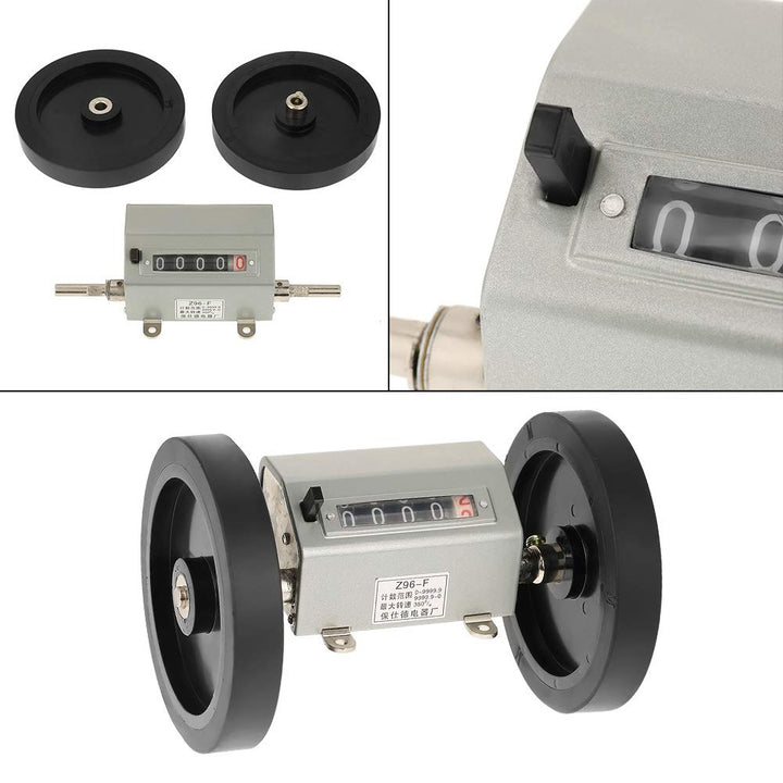 Meterzähler, Rollendes Rad 5 Digits 0-9999.9 Längenzähler Max. Geschwindigkeit 350 U/min zum Aufzeic