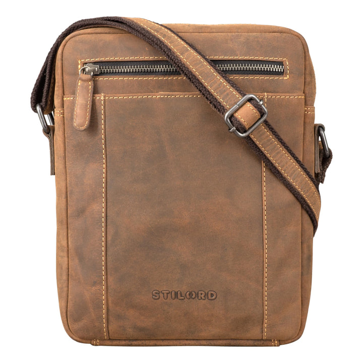 STILORD 'Fox' Herrentasche Leder Vintage Messenger Bag Männer Handtasche klein für 10,1 bis 10,5 Zol