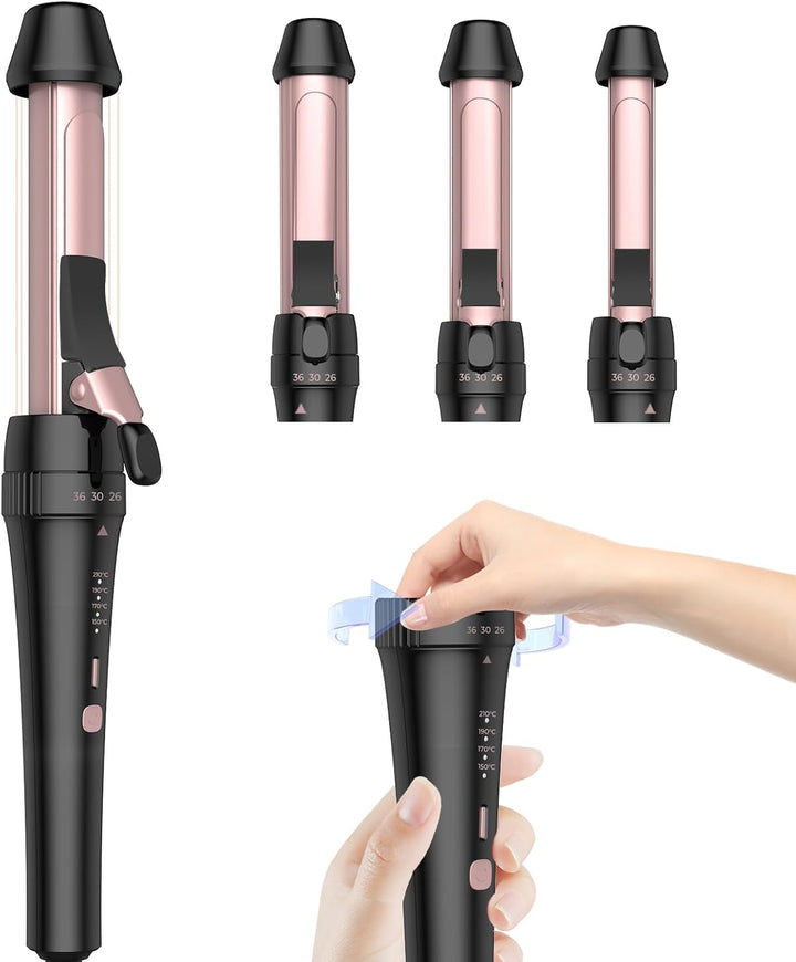 Lockenstab Grosse Locken,3 sizes in 1 Magischer Lockenstab,26mm/30mm/36mm Lockenstab für Kurze Haare