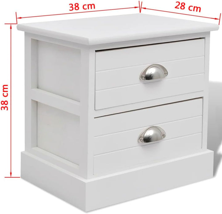 vidaXL 2X Nachttisch Nachtschrank Konsole Telefontisch Kommode Holz französisch, 2x