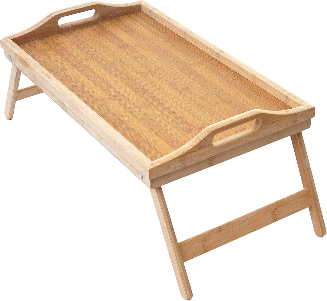 Tablett HWC-B88AM, Serviertablett Holztablett Frühstückstablett Dekotablett, Bambus 21x64x30cm