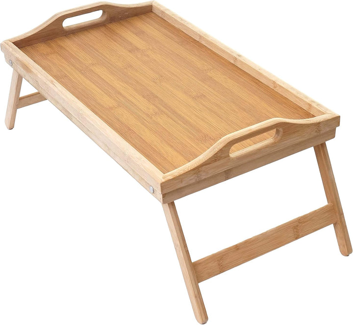Tablett HWC-B88AM, Serviertablett Holztablett Frühstückstablett Dekotablett, Bambus 21x64x30cm