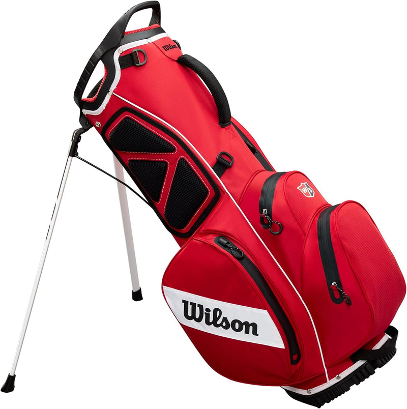 Wilson Unisex-Adult Ws Exo Dry Stand Bag Golf Tasche Einheitsgrösse Rot / Schwarz / Weiss, Einheitsg