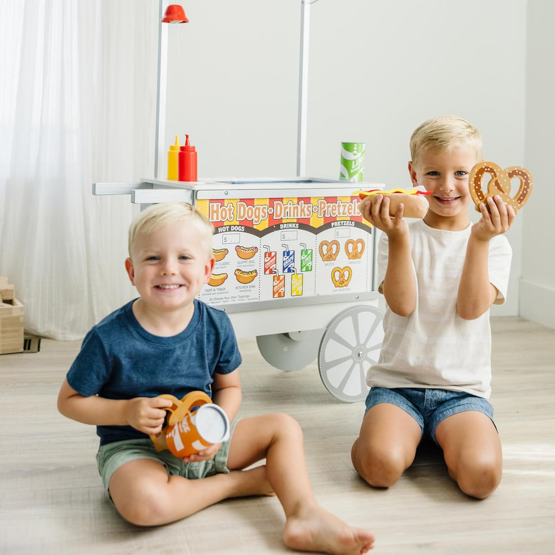 Melissa & Doug Essenswagen für Snacks und Süssigkeiten | Fantasiespielzeug | grosses Spielset | 3+ |