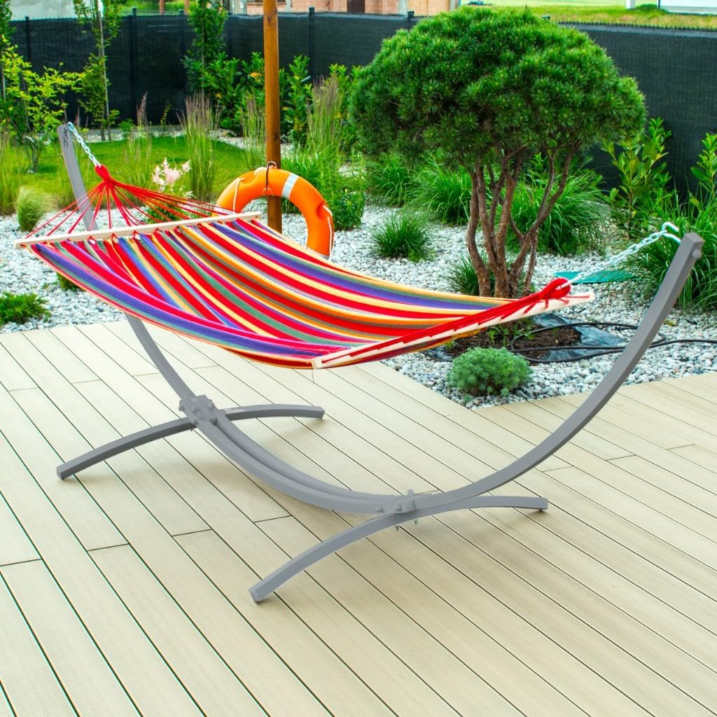 ZOLTA Hängemattengestell - Grau - Zusammenklappbar - Hängemattenständer Für Garten & Balkon - Maxima