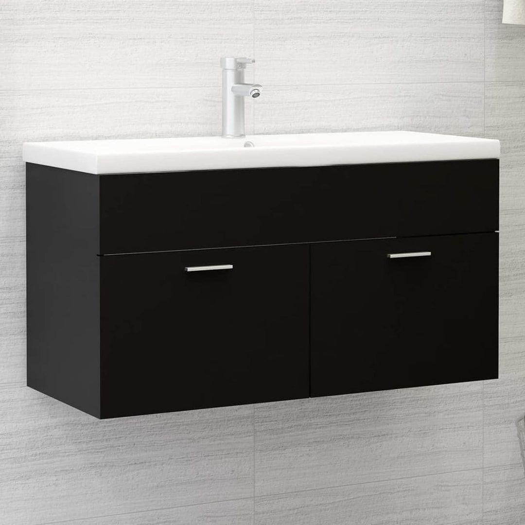 Tidyard Badezimmer Waschbeckenunterschrank, Badezimmerschrank, Badschrank mit Fach und 2 Türen, Wasc