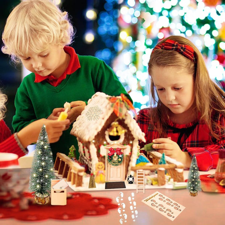 Wichteltür Set - 46PCS Wichtel Zubehör mit Licht, Wichtel Zubehör Baustelle, Wichteltür Komplettset