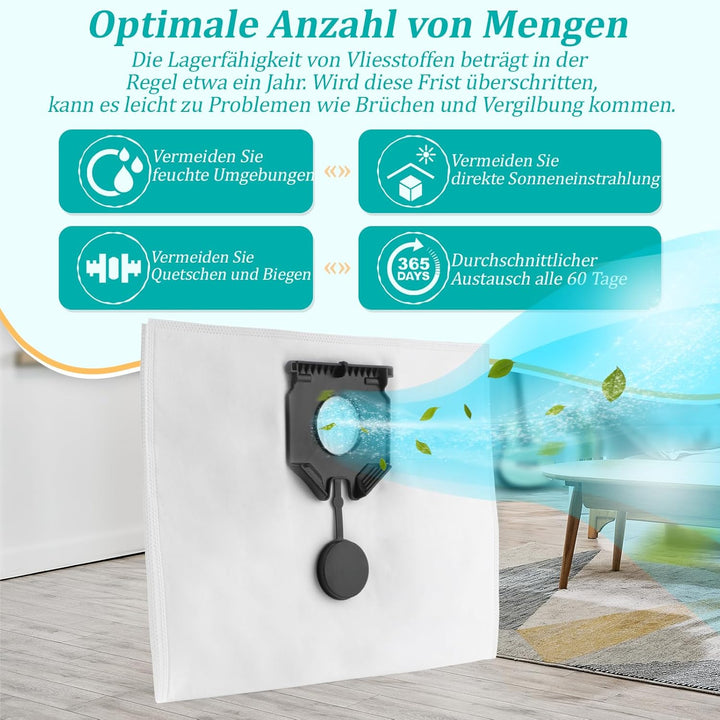 10 Stück für Kärcher NT 30/1 Staubbeutel für Kärcher NT 40/1/NT 50/1 Staubbeutel Ersatz Nass Trocken