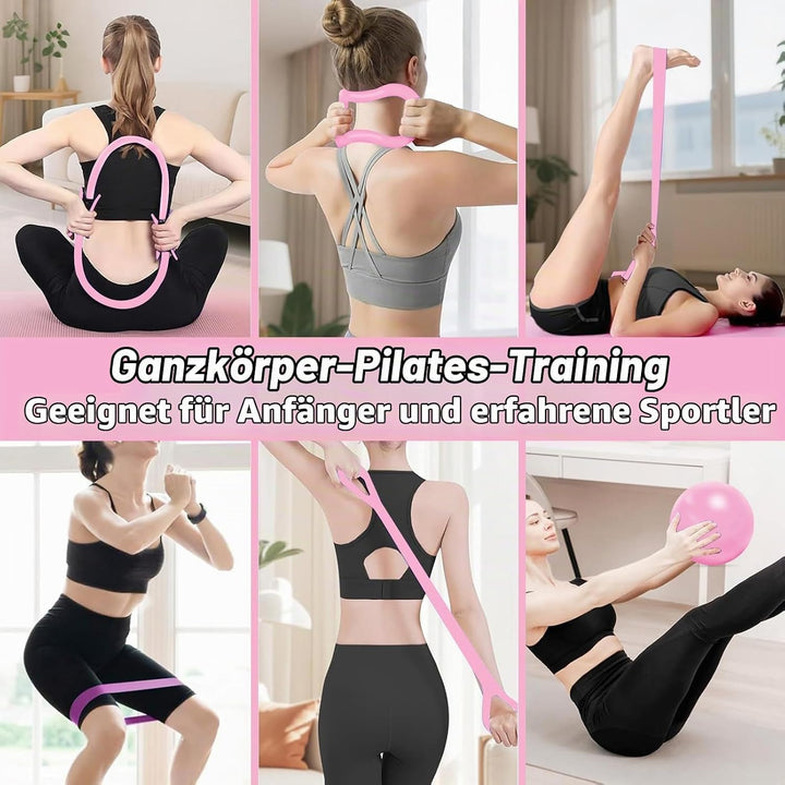 Pilates Ring Set,13 Pilates Ball Pilates Ring Zubehör, Pilates-Ring mit rutschfesten Griffen, ideal