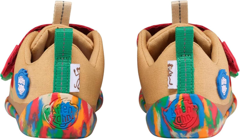Affenzahn Barfussschuh Baumwolle Lucky Klettverschluss Vegan rutschfest Flexibel für den Sommer in G