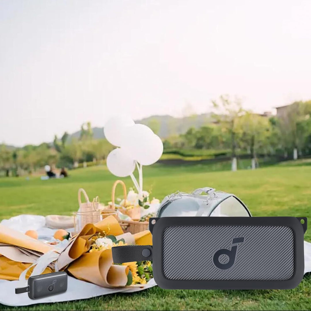 co2CREA Silikonhülle Tragetasche Case mit Schultergurt für Soundcore Motion 300 Hi-Res Bluetooth Lau