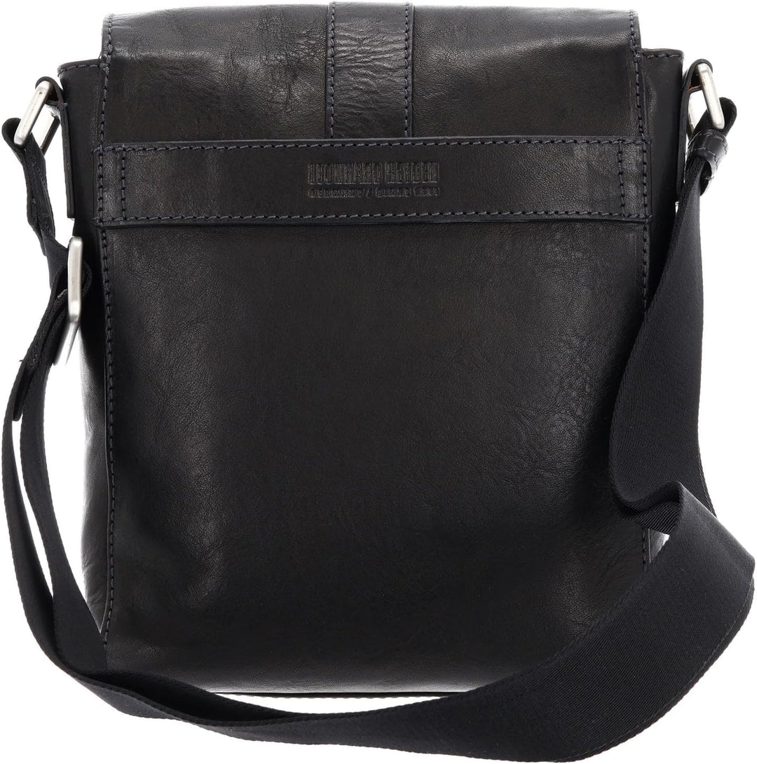 Leonhard Heyden Bergamo S Umhängetasche Leder 20 cm Schwarz, Schwarz