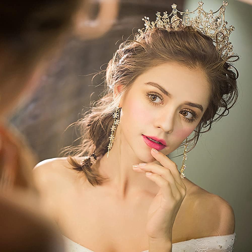 Tiara Kristallkrone für Bridal, Prinzessin Diadem Hochzeit Tiara Crown für Hochzeit Abschlussbälle P