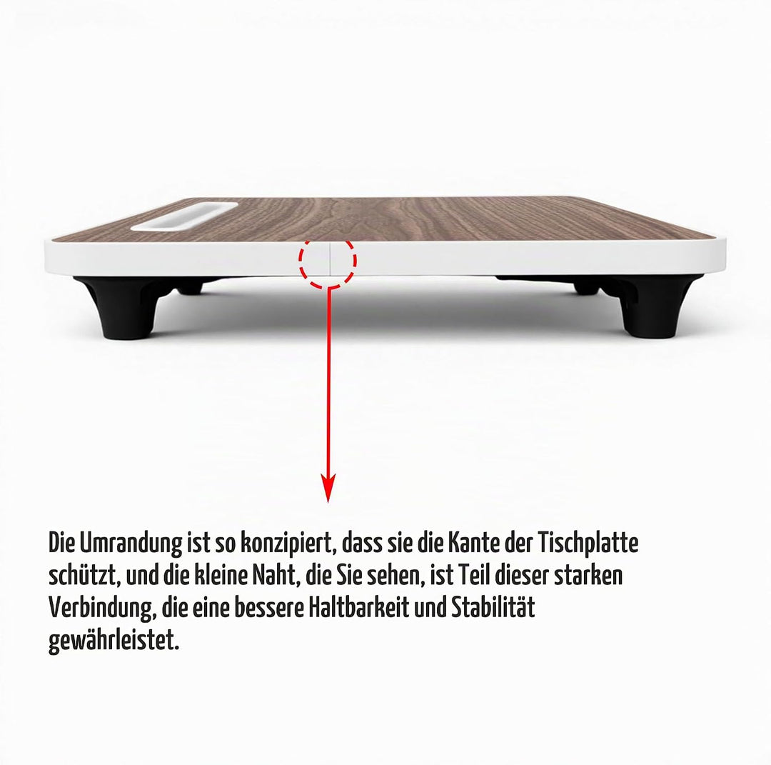 Small Laptop Bett Schreibtisch, Laptoptisch 48 × 30 cm für Frühstück im Bett, Arbeit, Homeoffice, La