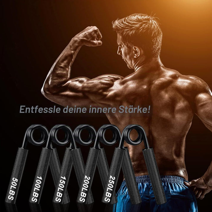 COVVY Griffkraft Trainer Set,50/100/150/200/250LBS Handgriff Trainer,rutschfester Metall unterarmtra