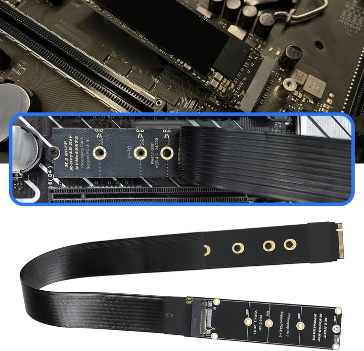 eMagTech NGFF M-Key NVME Stecker auf Buchse PCI-E 4.0 Verlängerungskabel für Motherboard SSD 2230 22