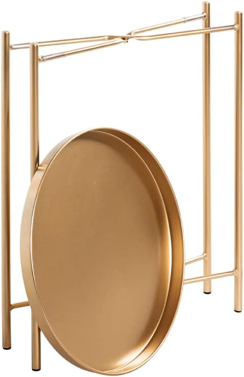 HAKU Möbel Beistelltisch, Metall, gold, Ø 39 x H 50 cm, Gold