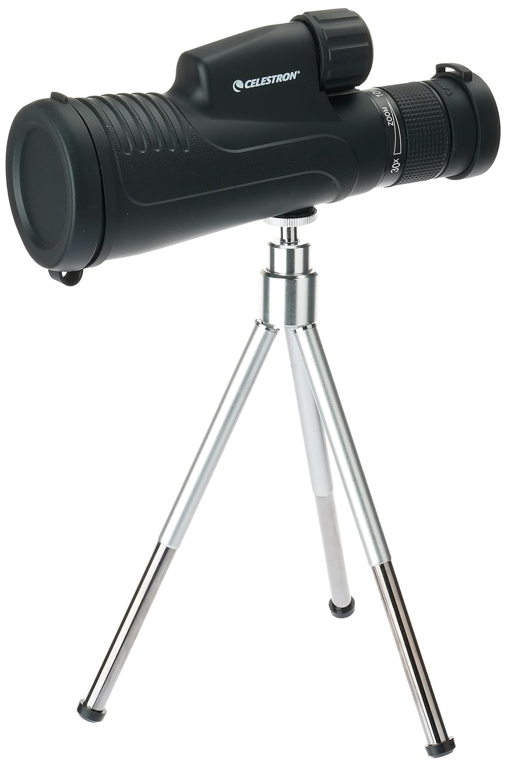 Celestron 72373 Outland X 10-30x50mm Waterproof Monocular with Tripod, Cleaning Cloth, Eyepiece Cove