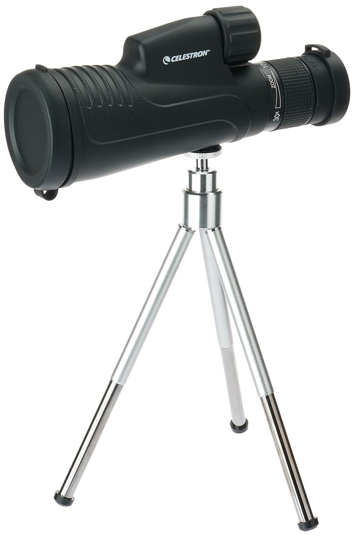 Celestron 72373 Outland X 10-30x50mm Waterproof Monocular with Tripod, Cleaning Cloth, Eyepiece Cove