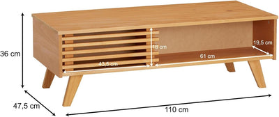 IDIMEX Couchtisch Sean, mit 2 Fächern in braun, eleganter Beistelltisch im skandinavischen Design, p